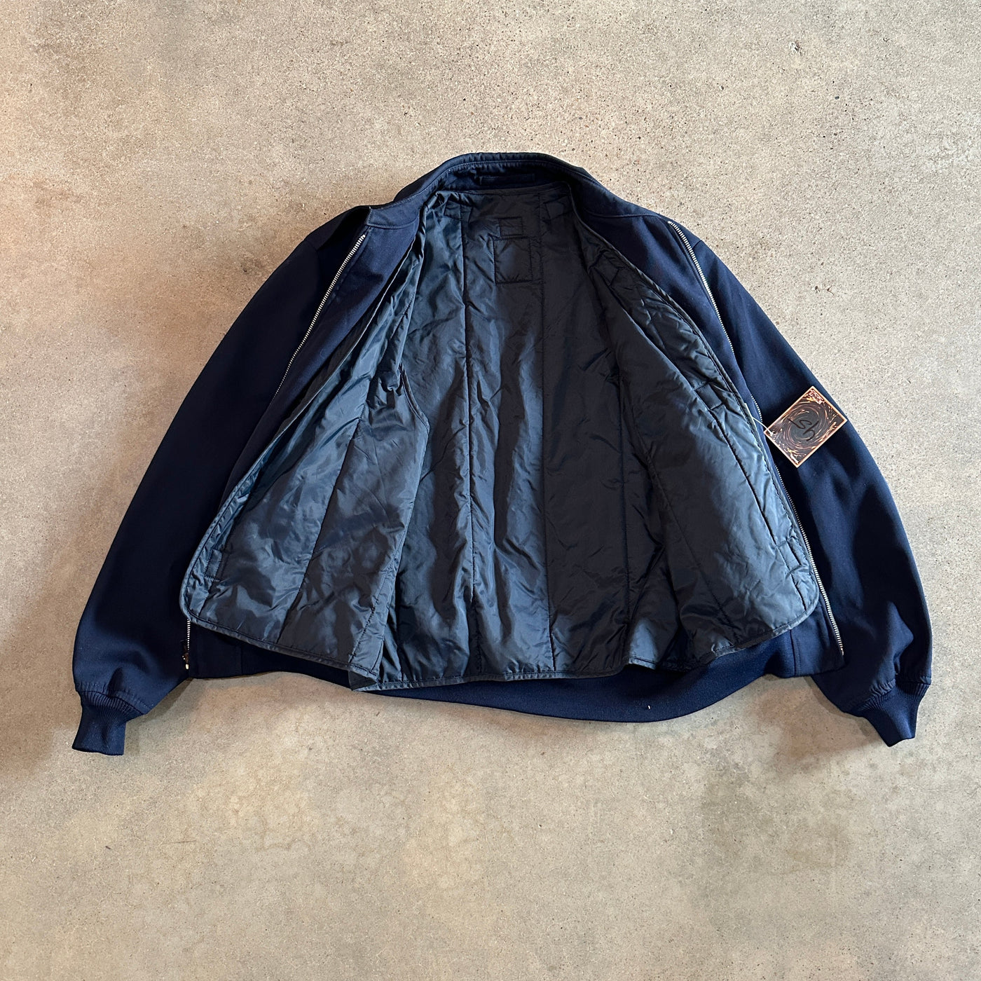 70s military zip up bomber jacket