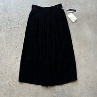 80s Black Velvet “Charter Club Classic” Pleated Skirt