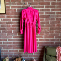 80s Hot Pink “Willi of California, Made in USA” Shirt Dress