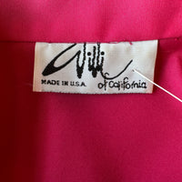 80s Hot Pink “Willi of California, Made in USA” Shirt Dress