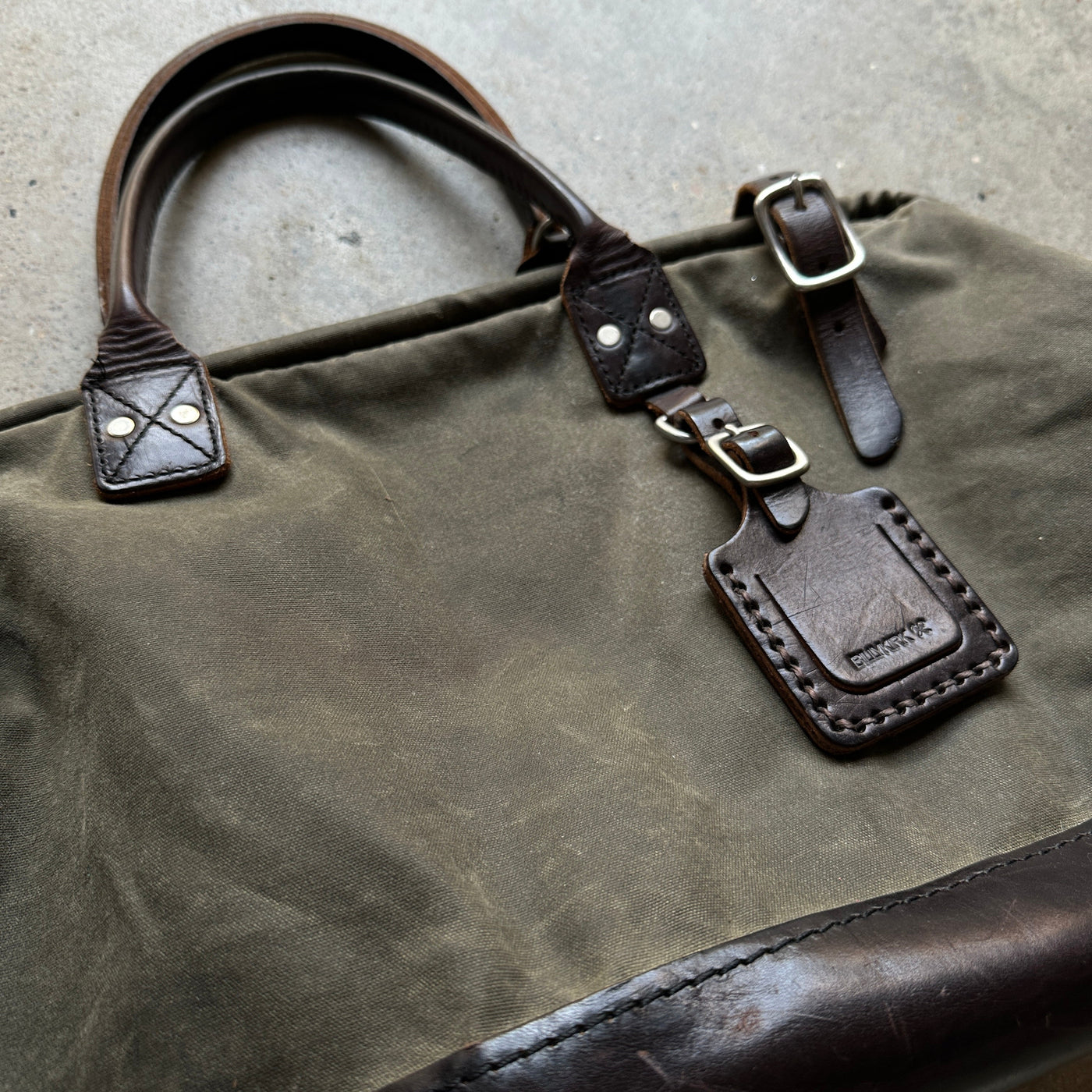 “Billykirk” Olive Green Waxed Vancvas Apothecary Bag