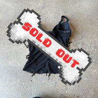 Black mesh corset top with sequin detailing!