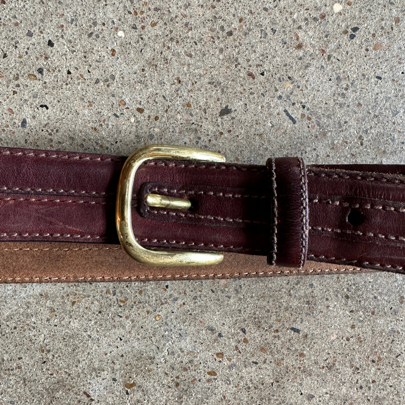 Brown Vintage Harness Leather Belt