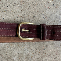 Brown Vintage Harness Leather Belt