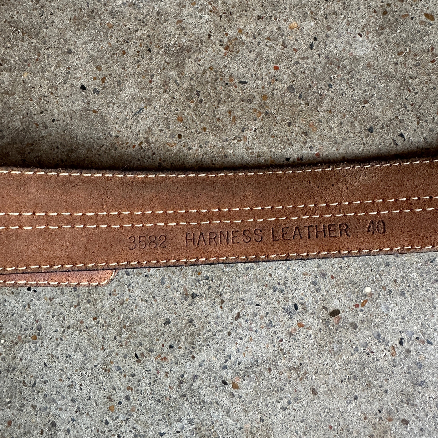 Brown Vintage Harness Leather Belt