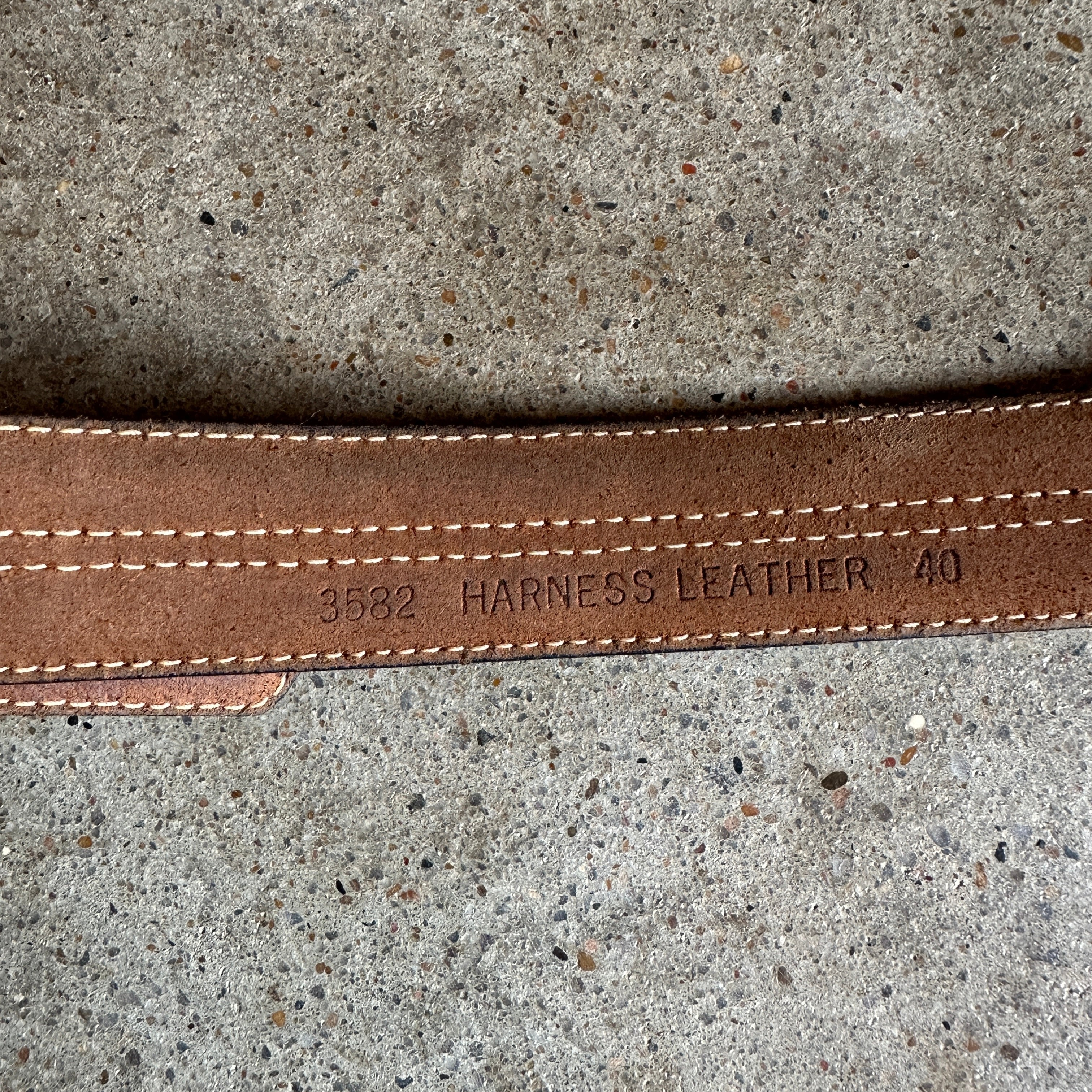 Brown Vintage Harness Leather Belt