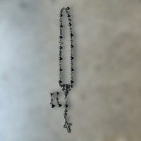 Dangle Chain Vintage Rosary Set with matching earrings