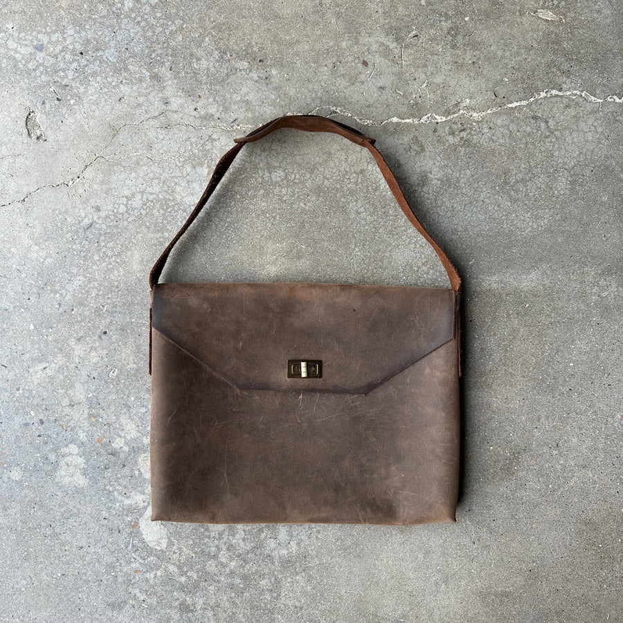 Handmade leather laptop bag