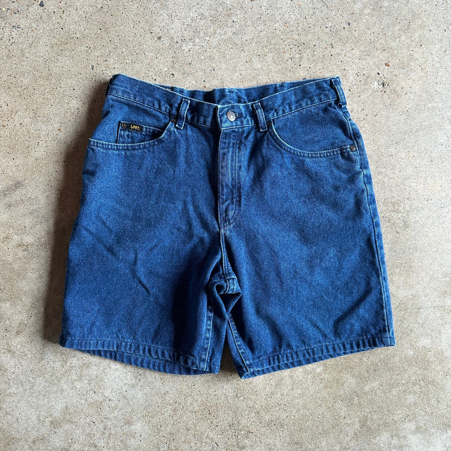 Lee dark blue denim shorts