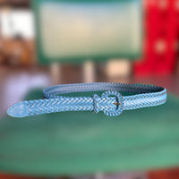 Light blue braided belt