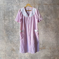 Pink seersucker house dress