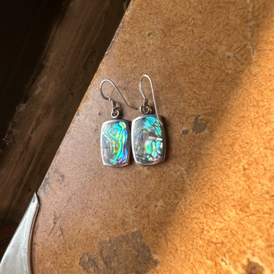 Sterling Silver Abalone Earrings