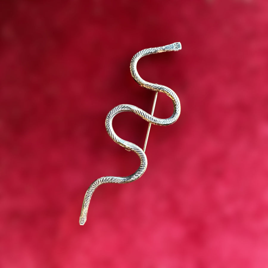 Sterling Silver Snake Brooch