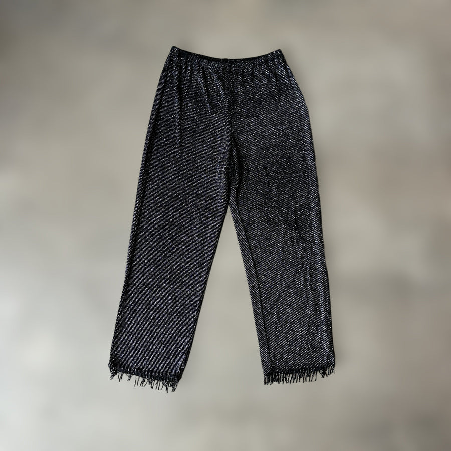 VTG black sparkle pants with elastic waist