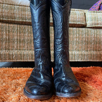 Vintage Eel-skin and Cowhide “Rogers Boots” Cowboy Boots