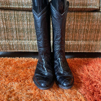 Vintage Eel-skin and Cowhide “Rogers Boots” Cowboy Boots