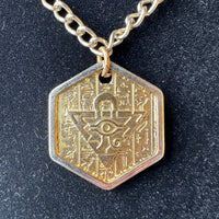 Vintage YUGIOH Kaiba Pendant Necklace Gold-tone Chain