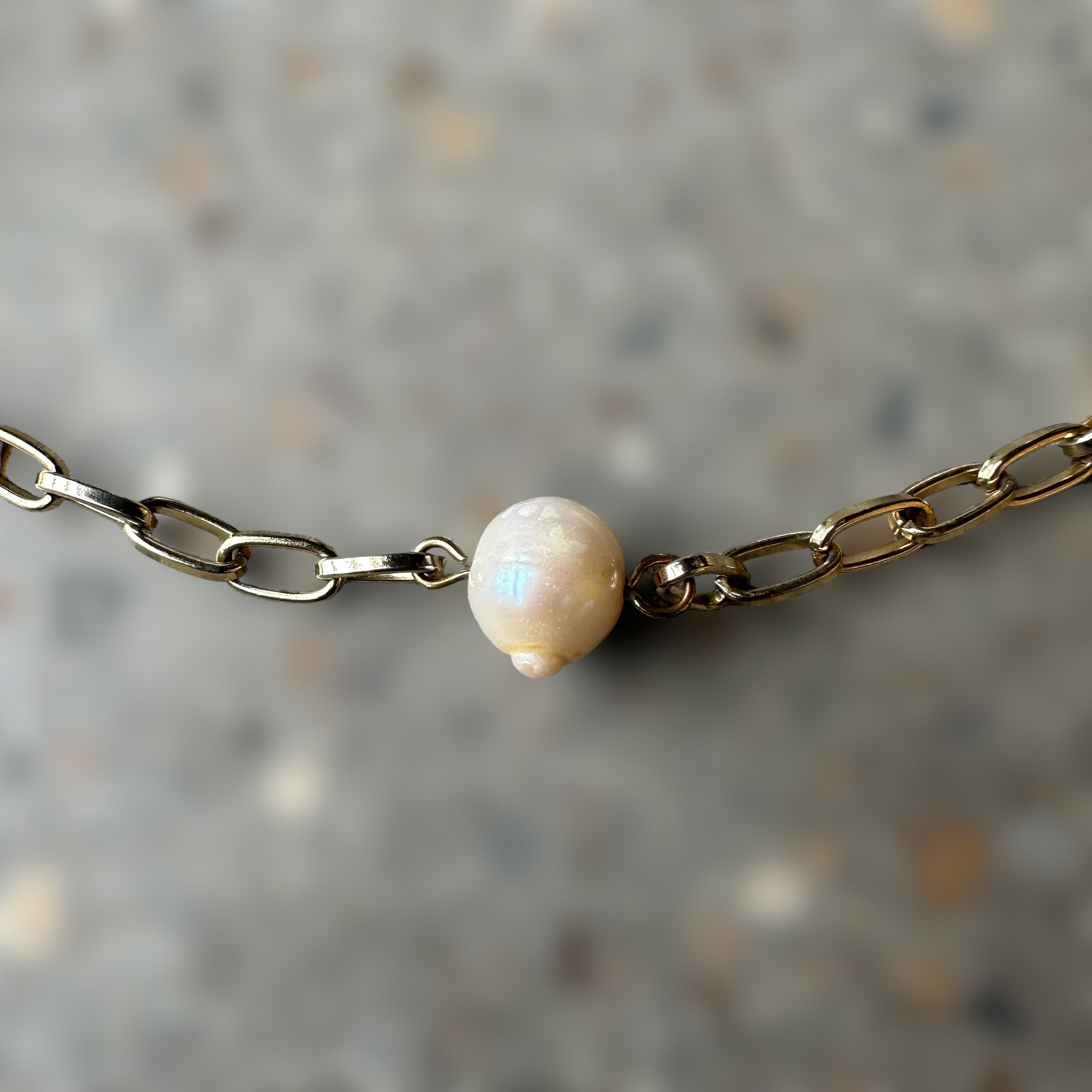 Vintage gold-tone and freshwater pearl choker by MIKA