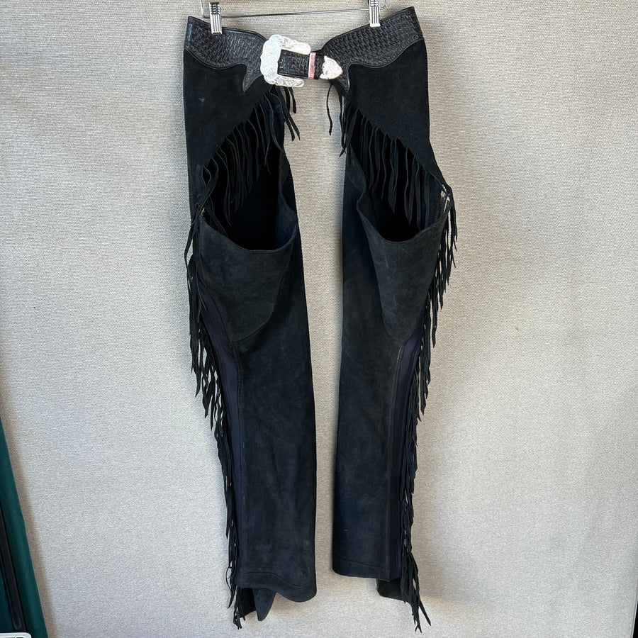 Vtg Suede Fringe Leather Western Chaps