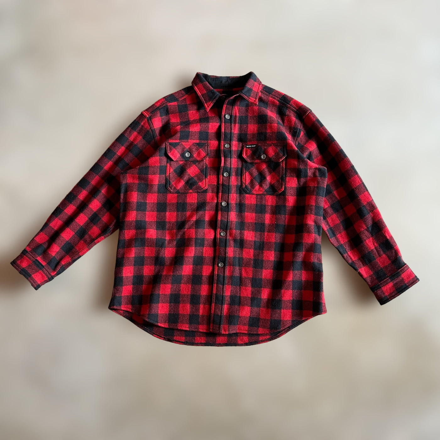 Woolrich buffalo plaid button down with double pockets