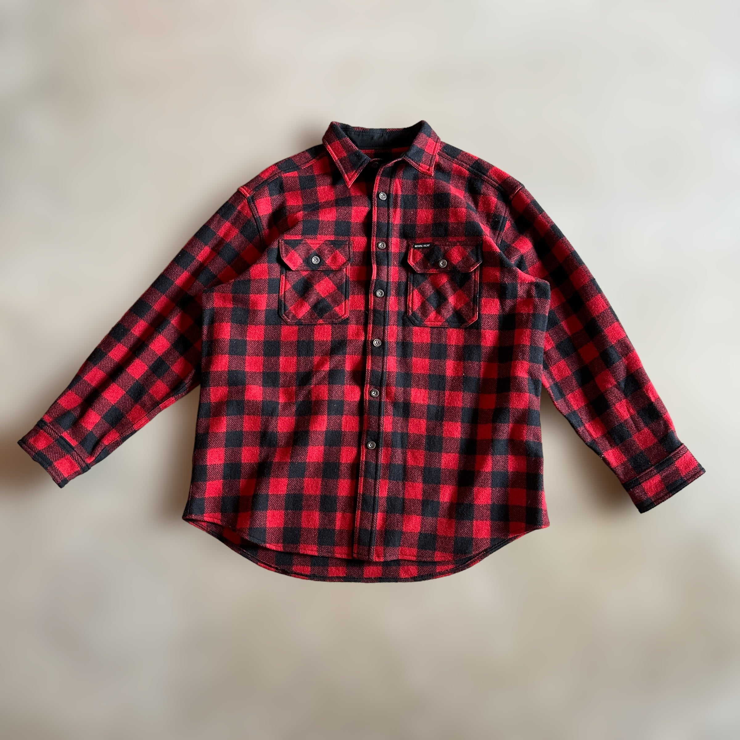 Woolrich buffalo plaid button down with double pockets