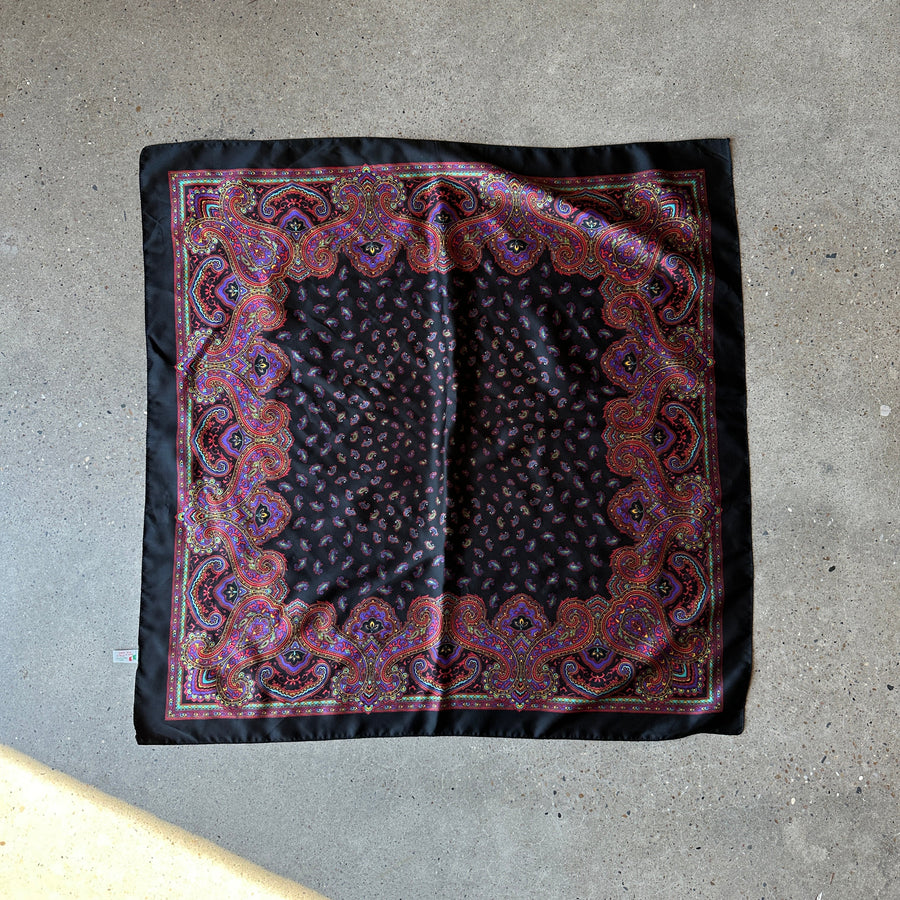 black paisley Italian scarf