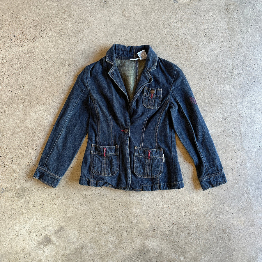 mary-kate and ashley y2k denim fitted jacket