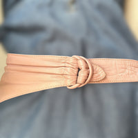 vintage pink leather wrap belt