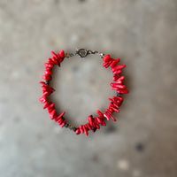 vintage red coral bracelet!