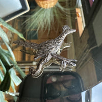 vintage sterling silver roadrunner brooch